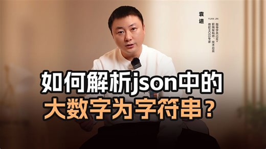 如何解析json中的大数字为字符串？【渡一教育】