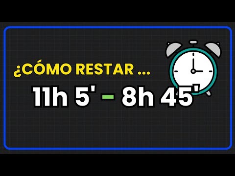 ⏰¿Cómo restar horas y tiempos u horas trasncurridos?