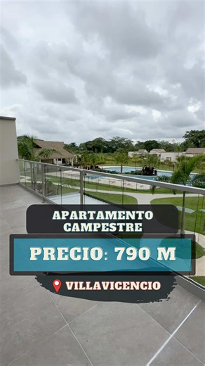 Apartamento campestre por un valor de 💲790 Millones. Negociables ✅, No se aceptan permutas❌ ✅ Cuenta con un area total de 160 m2 construidos, de los cuales 116 m2 son de area interna y 44 m2 de terraza ✅ zona de cocina ingtral, sala y comedor super amplios, zoan de ropas independiente y la amplia terraza para tener mas sociales como zona BBQ ✅ 2 habitaciones y 2 baños completos ✅ 2 parqueaderos independientes y deposito ✅ Condominio con seguridad las 24 horas, piscina tipo resort, kiosco, salon