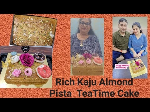 RICH Kaju,Almond Pista TeaTime Cake Recipe In Detail Step By Step