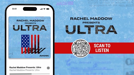 MSNBC’s chart-topping original podcast “Rachel Maddow Presents: Ultra” is honored to be recognized with an Edward R. Murrow Award. Listen to both seasons now wherever you get your podcasts. | MSNBC