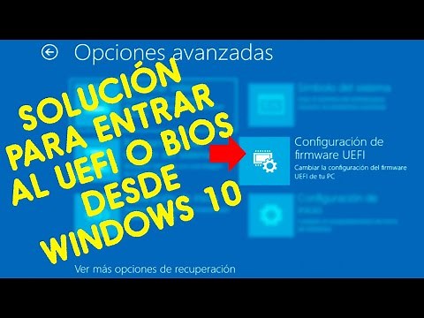 💻👉🏻⚙️Cómo Recuperar Configuración de #UEFI o #Bios en Opciones Avanzadas de Inicio en Windows 10✅