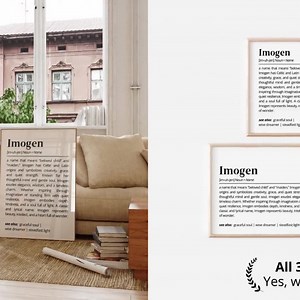 Imogen Name Meaning Print | Personalized Gift | Nursery Wall Art | Instant Digital Download - Etsy UK