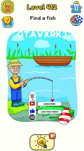 Dop 5 (Delete One Part) Level-412 Find a fish #shorts​ #shortsfeed​ #‎⁨@GTAXRKJGAMER⁩