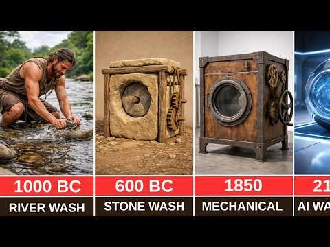 The Evolution of Washing Clothes | 8000 Years | Comparison