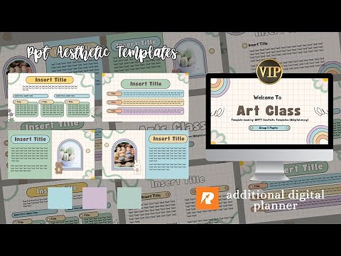 Gen-Z Pastel Color Aesthetic | PPT Template + PDF 6 Digital Planner | VIP