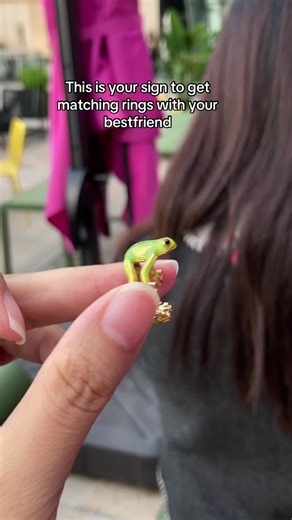 so cutie!!!! next tattoos?😏#ring #vday #giftideas #gift #bffs #frog #ringtour #lucky #luckygirl #goodfortune #funny #foryou #frogring #bestie #trend #cute #friendship #fyp #ring