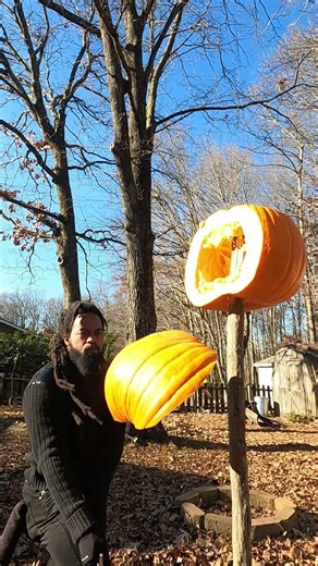 Longsword Pumpkin Destruction 🗡️💀 #shorts
