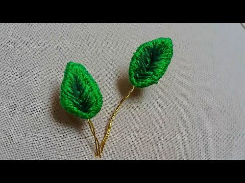 Stump Work: How to Embroider 3D Leaf | Cherries with Leaves - Part 1