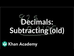 Subtracting decimals - Math, Class 7 Video Lecture