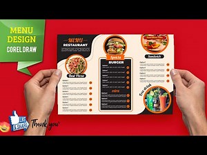Restaurant menu Design in CorelDraw Adobe tutorial