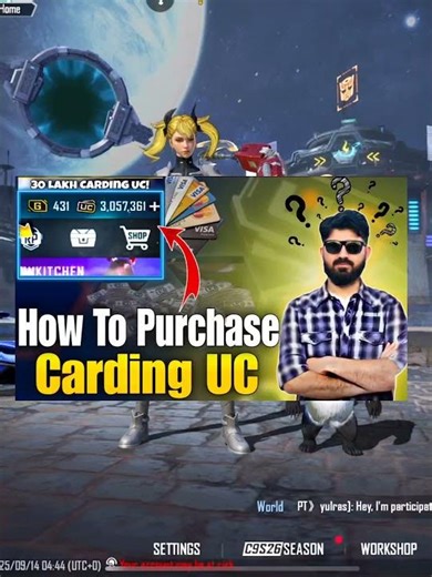 How To Purchase Carding Uc 2K25 #pubgmobile #shorts