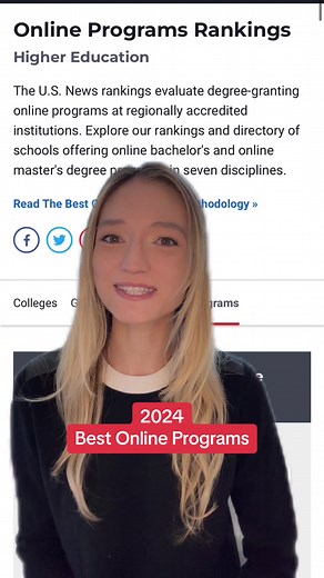 U.S. News has just released the 2024 best online programs! Check them out now! #bestonlineprograms #onlinelearning #onlineschool #mba #nursingprogram