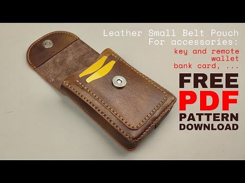 How to Make Leather Small Belt Pouch | FREE PDF Pattern