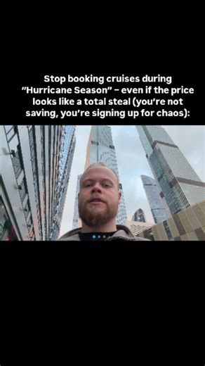 theivansergeev63 on Instagram: "1. Cruise lines drop prices from August to October because they *have to*. That’s peak hurricane season – a window where storms form out of nowhere and ruin plans fast. Yes, the ships are massive. But that just means they reroute constantly to dodge danger. Your dream route? Gone. Instead of clear blue water and beach ports, you get gray skies, random detours, and days at sea circling nowhere. 2. The catch is buried in the fine print: cruise companies legally prot