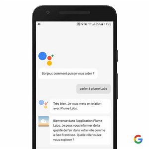 Renseignez-vous sur la qualité de l'air autour de vous avec Plume Labs, disponible sur #GoogleAssistant 🙌 → goo.gl/Vo4DnQ | Google