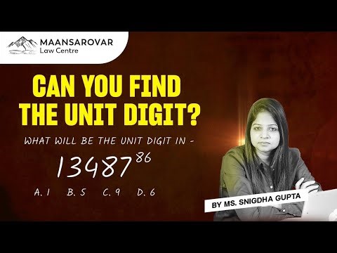 Unit Digit made easy by Snigdha Midha
