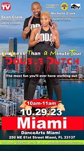 The In Less Than a Minute Tour is coming to #Miami on October 29th. Get your tickets by clicking the link in our bio or log on to doubledutchaerobics.com | Double Dutch Aerobics Atlanta | Facebook