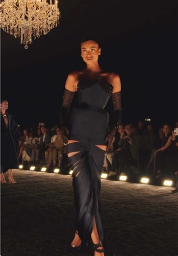 Iman Hammam Walks for Schiaparelli Fall 2023 Couture