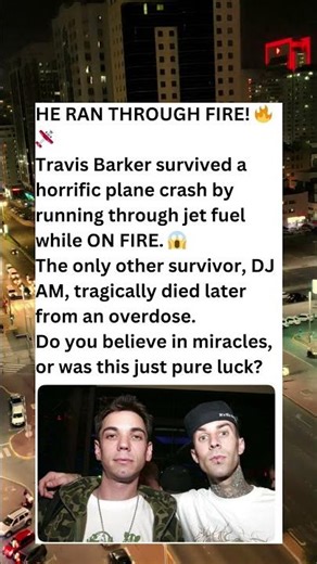 Travis Barker’s 2008 Plane Crash Survival: The Story of Survival and Loss ✈️🔥