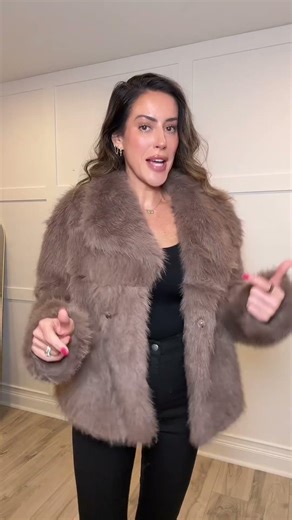 Faux fur coat