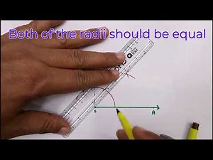 How to make 45 degree angle using compasses and ruler