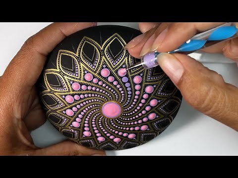Mandala Art Dot Painting Rocks Painted Stones | How to Paint Mandala for Beginners Tutorial #mandala