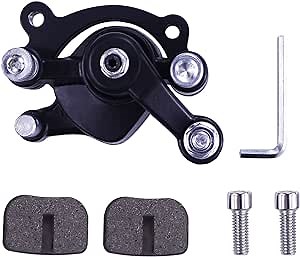 Front Disc Brake Caliper and Pad for MBX10 MBX11 80cc MM-B80 105cc MM-B105 CT100U CC100X Trail Mini Bike 47 49cc Mini ATV Gas Scooter Dirt Pocket Bike Black