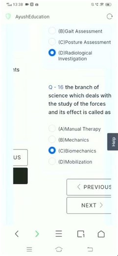 Basics Of Physiotherapy | Answer key | Module 1 | #elective #ncism #viral #virslshorts #shorts