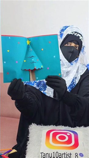 Christmas Card idea/ Paper Card Craft for christmas #ytshorts #shorts #craft #viralshort #support