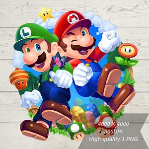 Super Mario Png, Mario Bross Png, Mario Brothers, Mario Tshirt Design, File for Sublimation, Transparent Background PNG, High-resolution - Etsy