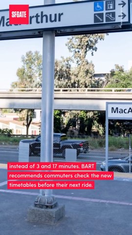 BART train schedules changing permanently starting Monday