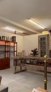 Day 2 of making over and setting up an Antique Booth! I had this desire to make the walls clean white with good old joint compound! The 5 gallon bucket is 20 bucks at the hardware store and the finish is a milky soft white. I also built the main shelving unit (which I found for steal on marketplace) that will hold smaller goods along with bringing in a majority of the larger furniture pieces! Make sure to follow along to see what we’re up to tomorrow ♥️ Also for anybody curious, my booth is The 