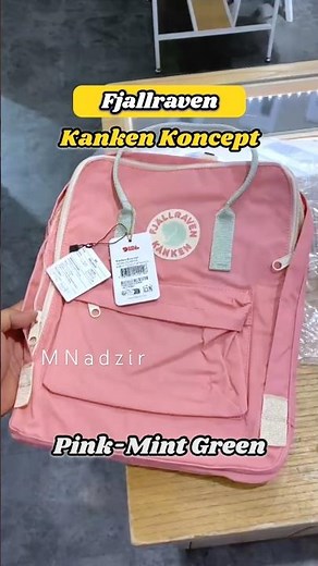 Fjallraven Kanken Koncept Pink-Mint Green Fits Laptop up to 14 inch #kankenkoncept #kanken