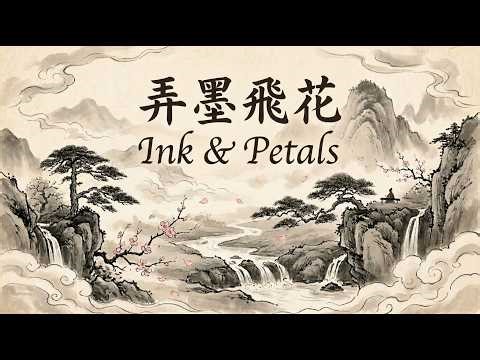 傳統中國風音樂/ 弄墨飛花 (﻿Ink & Petals) /1 Hour Traditional Chinese Music / Guzheng & Bamboo Flute