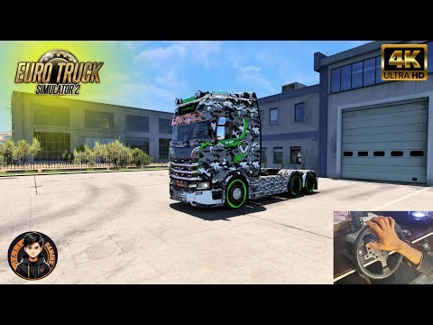 Scania S Series Army Skin 🚛 | Euro Truck Simulator 2 | PXN V99 Steering Wheel | 4K Ultra Graphics