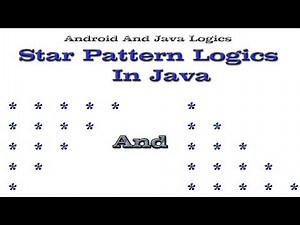 How to Print star patterns in Java - develop star pattern logics