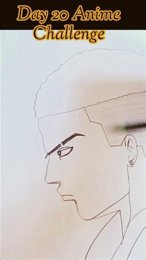 Easy Anime Pencil Sketch | Watch Full Video Link 🖇️👇#animedrawing #youtubeshorts