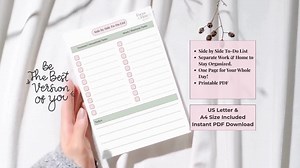 Printable Daily Task Planner: Work-life Balance To-do List (instant PDF Download) - Etsy Canada