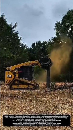 Powerful Skid Steer Forestry Mulcher in Action! #shorts