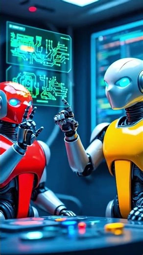 Two Robots Discussing Future Technology#shortsvideo #foryou