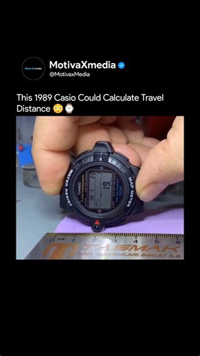 MotivaXmedia on Instagram: "1989 | CASIO MAP-100 — one of the most unique watches of its era. Long before smartphones and GPS, Casio created a wristwatch with a Map Meter — a function that let you calculate travel distances directly on paper maps. 📏🗺️ This vintage Casio wasn’t just a watch… It was an early navigation tool, designed for travelers, explorers, and anyone who relied on real maps, not digital ones. A true piece of 80s–90s tech innovation, and still one of the most collectible Casio