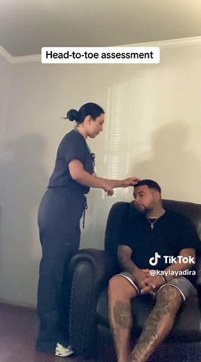 Nursing skills video head-to-toe assessment (recieved a passing grade) 👩🏻‍⚕️🩺 #nursingstudent #nursesoftiktok #nurselife
