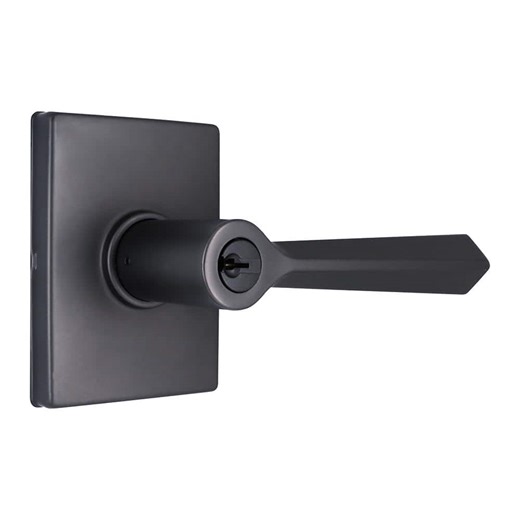 Check The Home Depot's Q&A Before Buying: Home Decorators Collection Wilshire Gun Metal Keyed Entry Door Handle Featuring Dual Keyway with Rectangle Rose