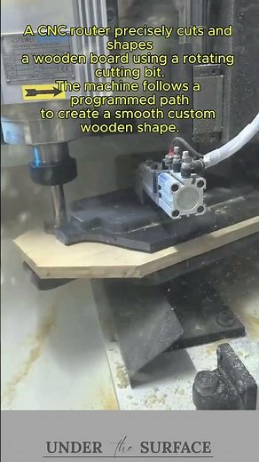 CNC Router Cutting a Custom Wooden Shape #woodworking #machine