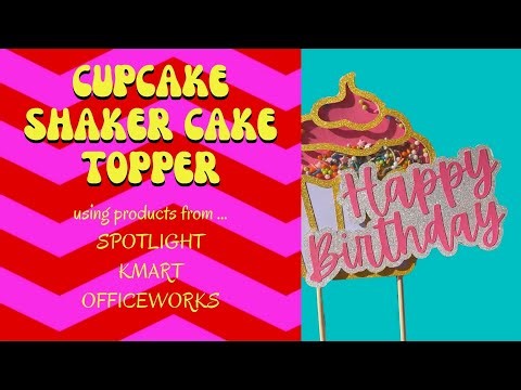 🎂🧁DIY Cupcake Shaker Cake Topper | Canva & Cricut Tutorial 🧁🎂