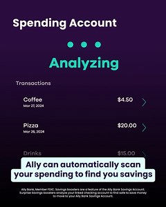 We automatically scan your spending to find you extra money to save. | Ally