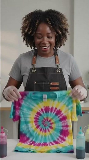 How to Tie Dye a Shirt in Minutes! 🌈 #Shorts” or “Easy Tie-Dye Shirt Tutorial for Beginners!”