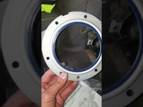 How to replace rear crank shaft oil seal & slinger ring for bus & truck .