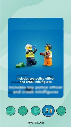 LEGO City Police Car and Muscle Car Chase Set 60415(213 Pieces)